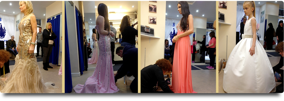 a wide range of dresses
