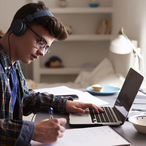 Student with a laptop | Donation Opportunities
