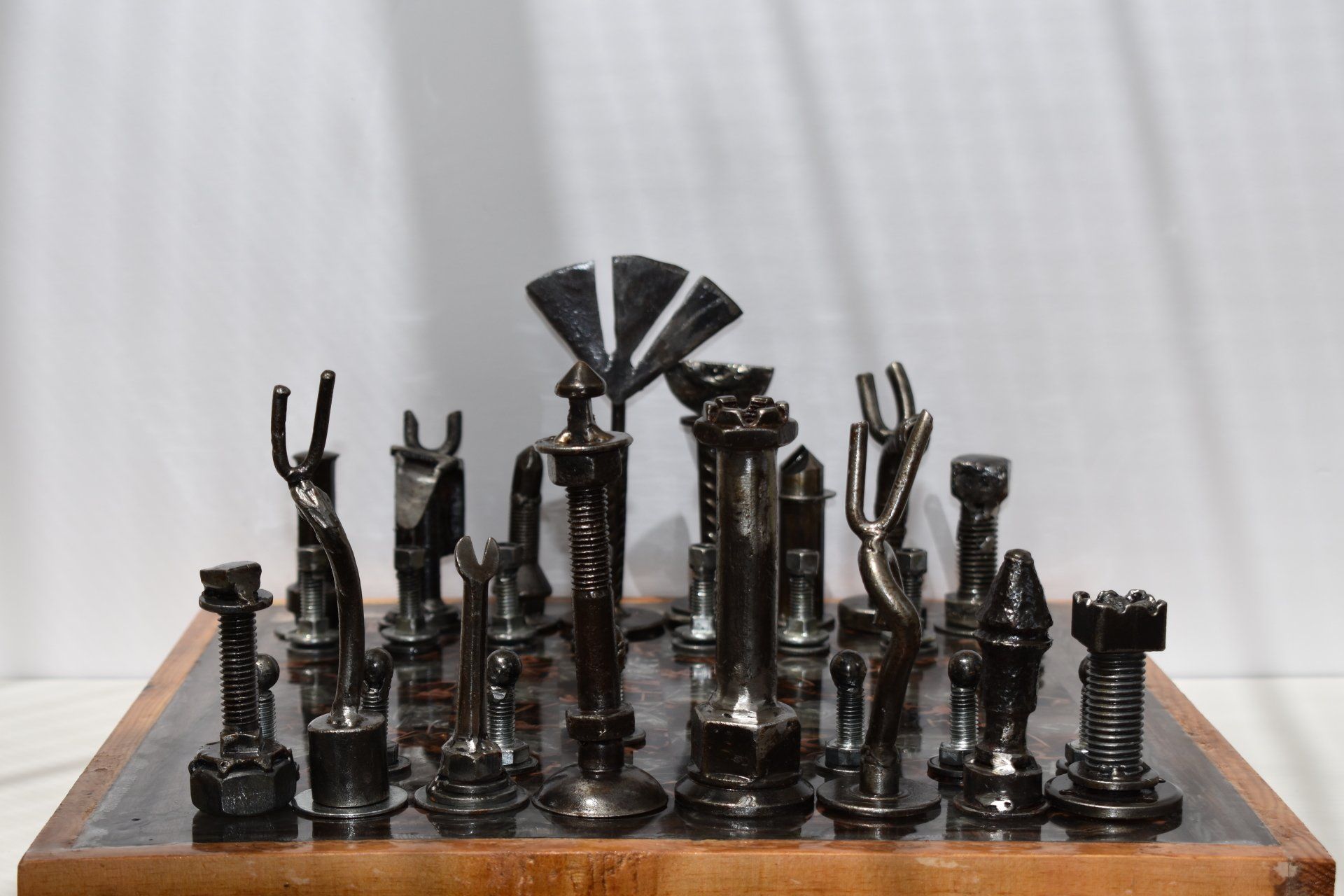 Chess, chessmen and chess board.