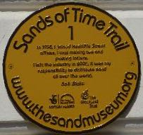 Sands of Time Trail plaque. Part of the Sand Museum, Leighton Buzzard.