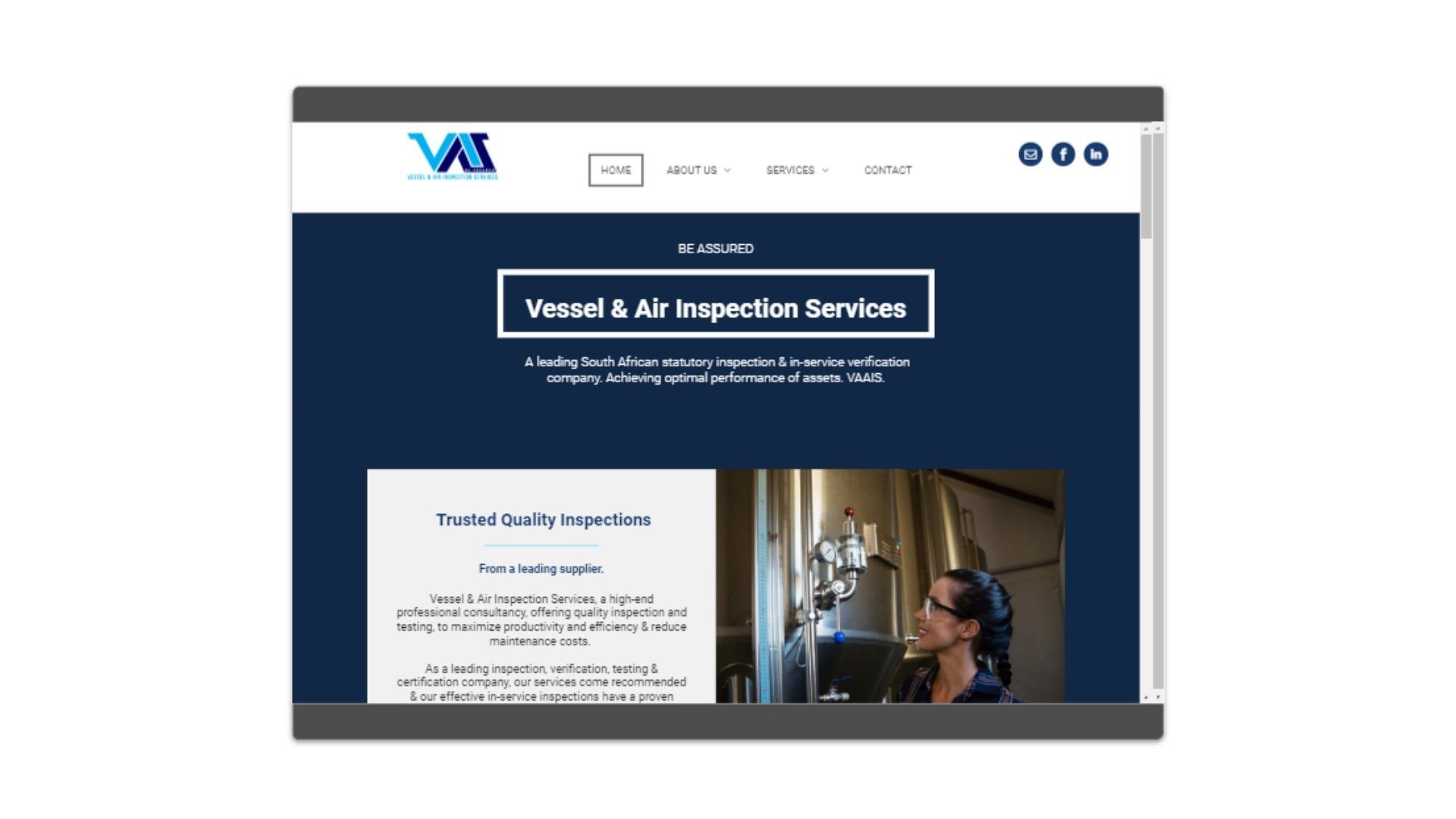 Portfolio website & social media project VAAIS