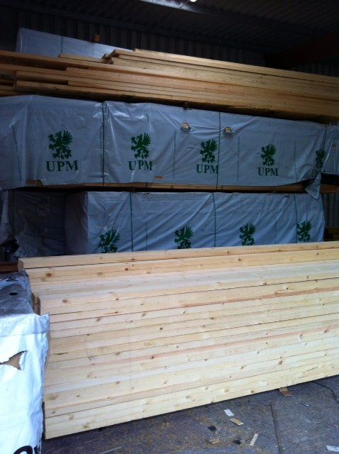 timber beams stacked up 