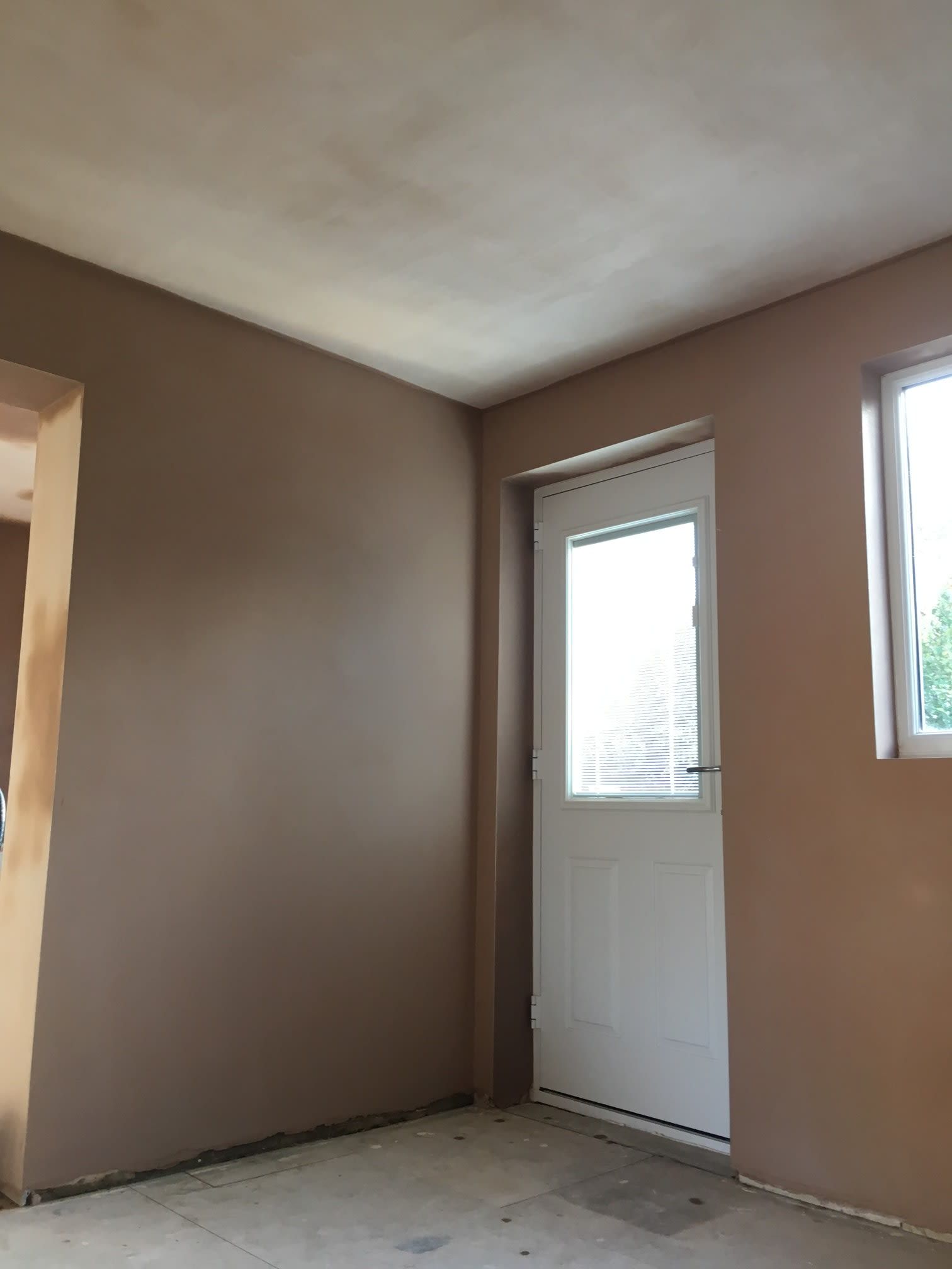 A room with fresh plaster