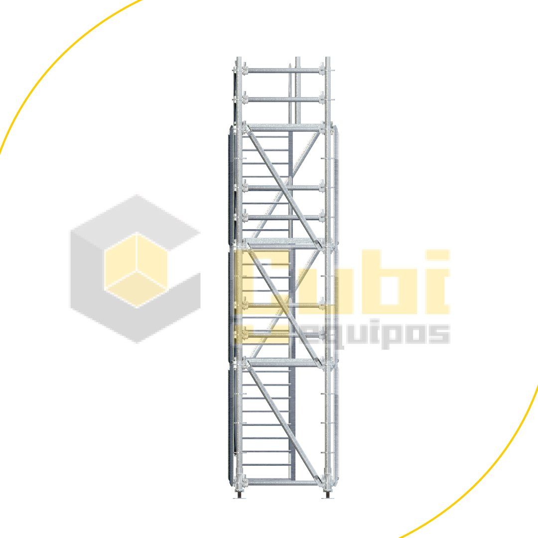 Andamios con escalera