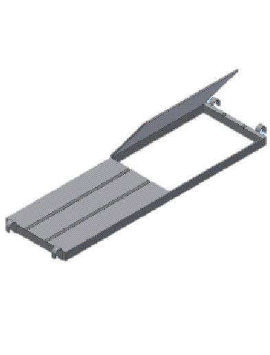 Plataforma metálica con puerta de acceso Plataforma metálica con puerta de acceso