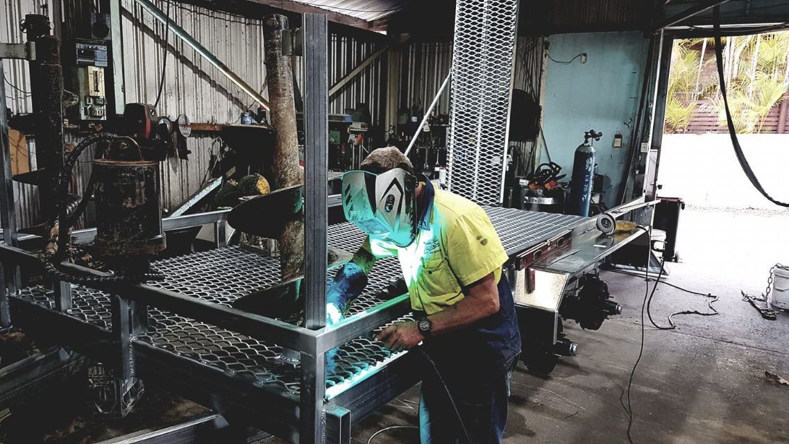 Man Repairing The Trailer — The Trailer Factory In Port Macquarie, NSW