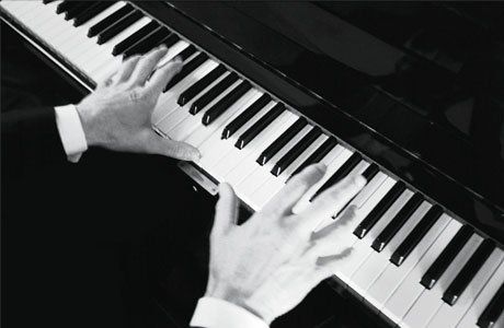 Playing a piano