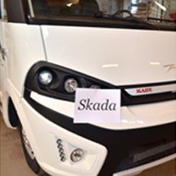 White microcar with