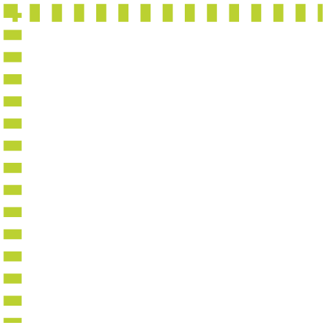 A green and white striped border on a white background.