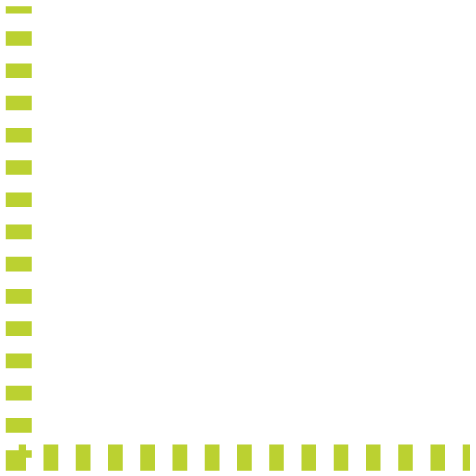 A green and white striped border on a white background.