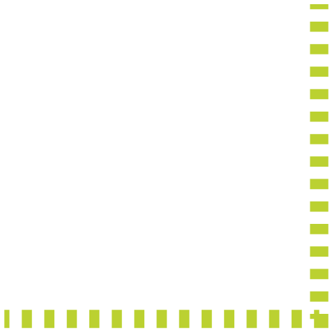 A green and white striped border on a white background.
