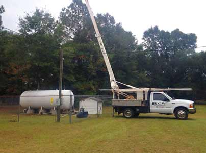 Truck on site — KCW Water Well Service in Tallahassee, FL Truck on site — KCW Water Well Service in Tallahassee, FL