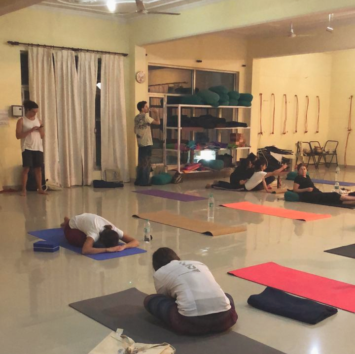 Yoga studetns Yoga classroom
