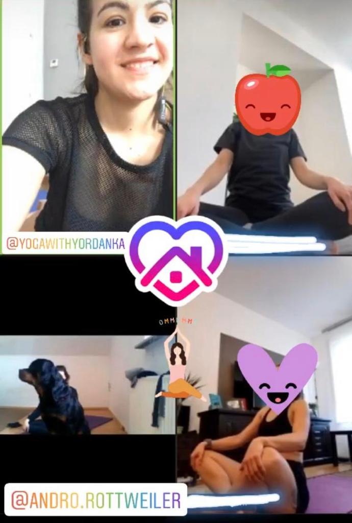 zoom yoga togeher online yoga via Zoom