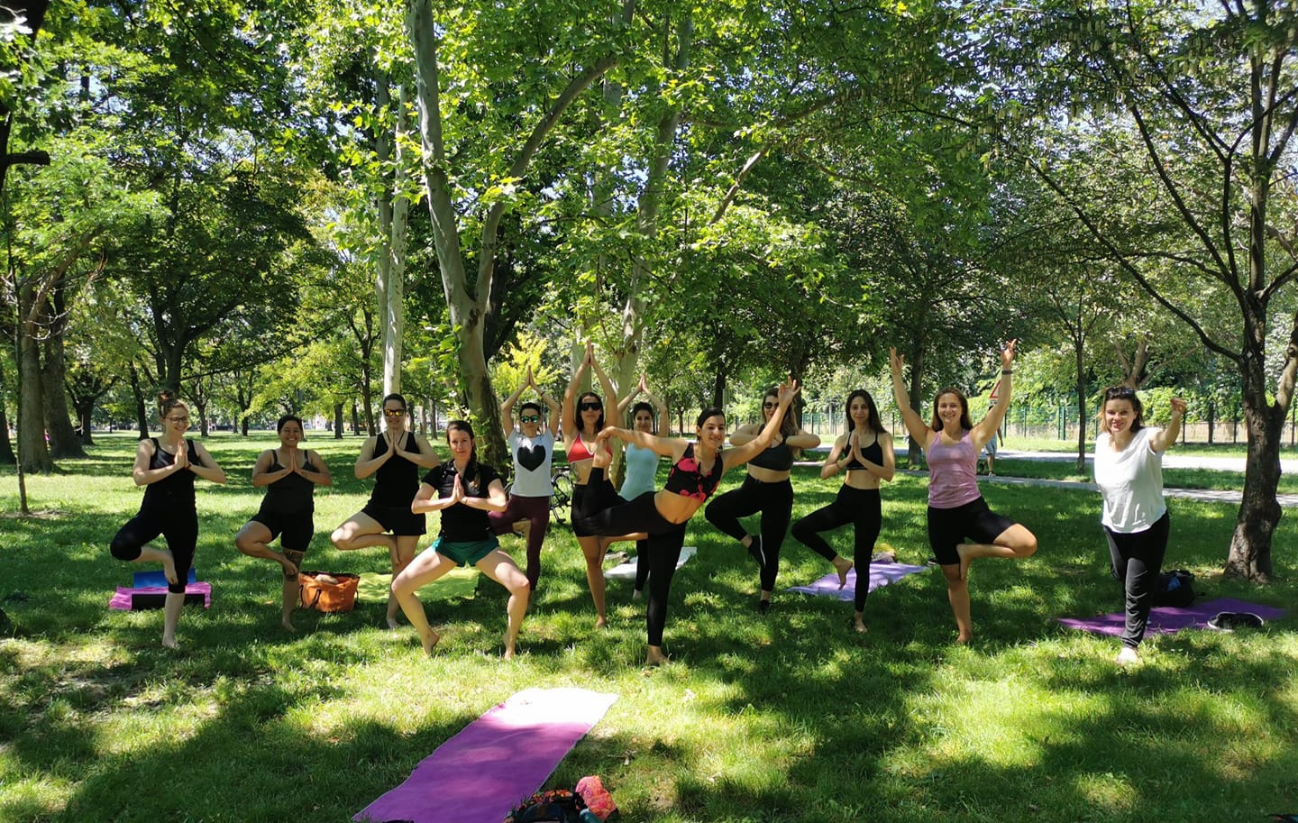 dancer pose and tree pose yoga together