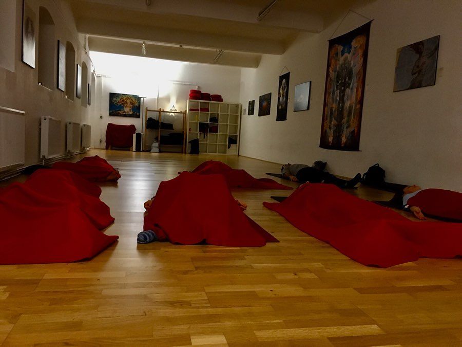 every yoga class finishes with savasana or another restorative pose Sweat Savasana to balance the energy evenly through the whole body