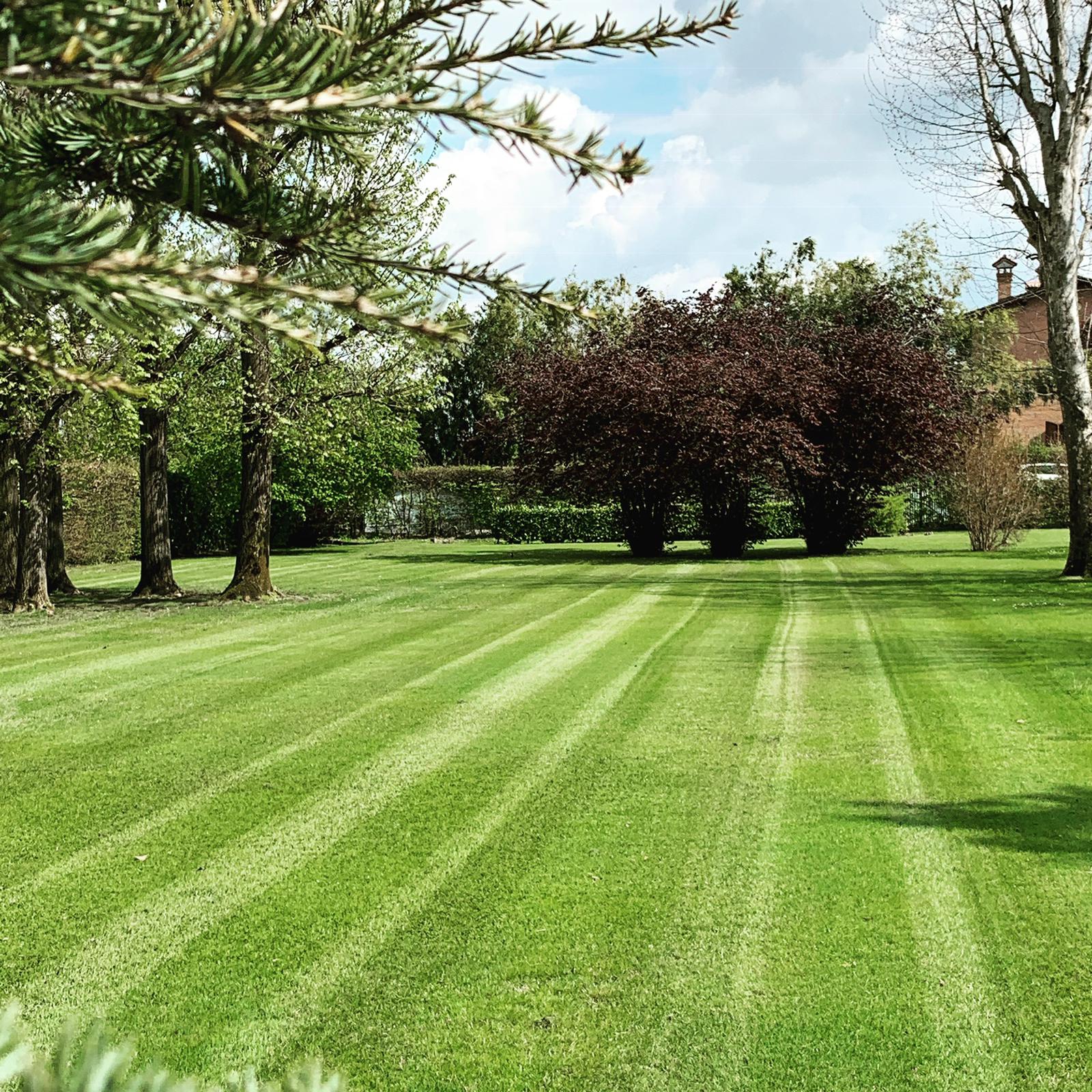 giardino con viadotti e sentieri