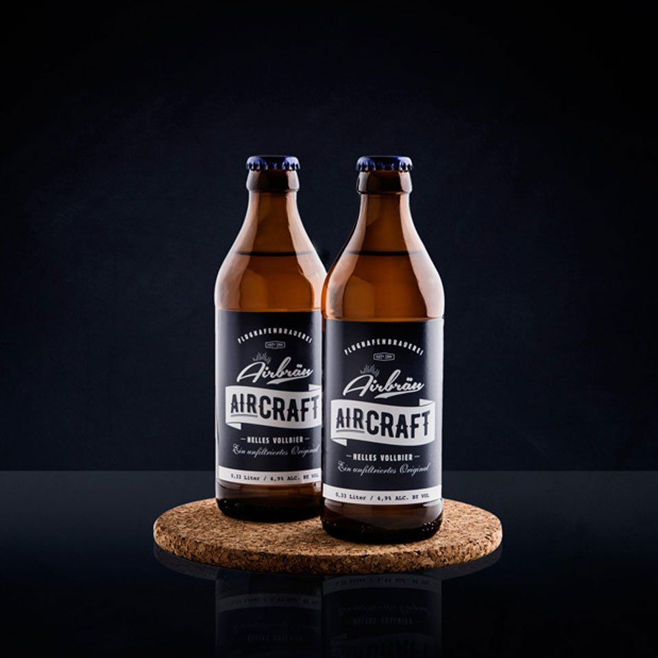 330 ml Euroflaschen mit Airbräu Etiketten