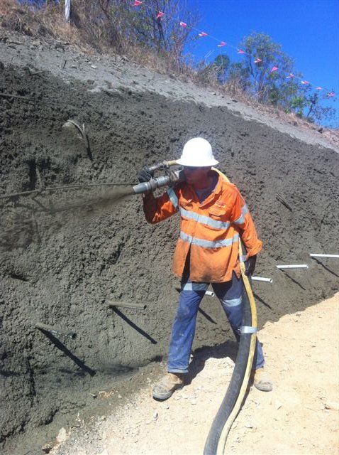 Shotcrete Stabilisation of Bank