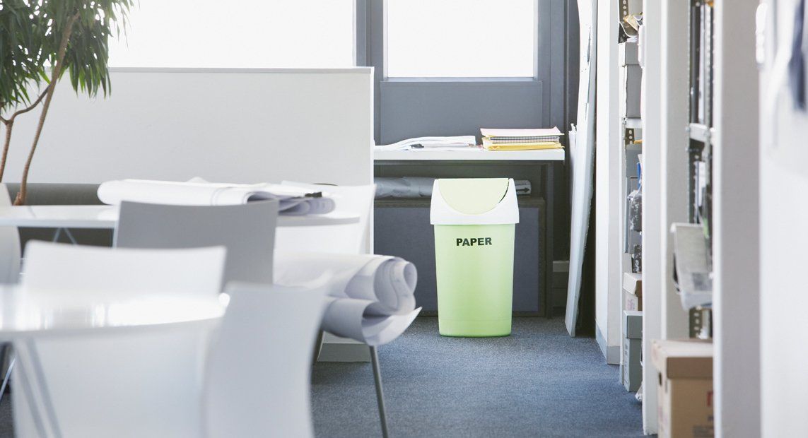 Bin full of document shredding clippings in Gosford