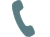 A blue telephone icon on a white background.