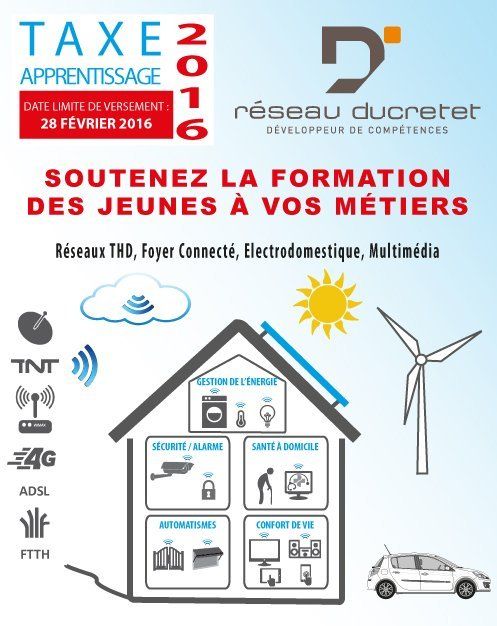 Une publicité pour impôts apprentissage en 2016