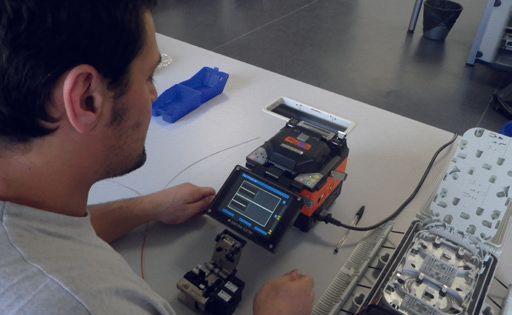 installation d'une soudeuse fibre