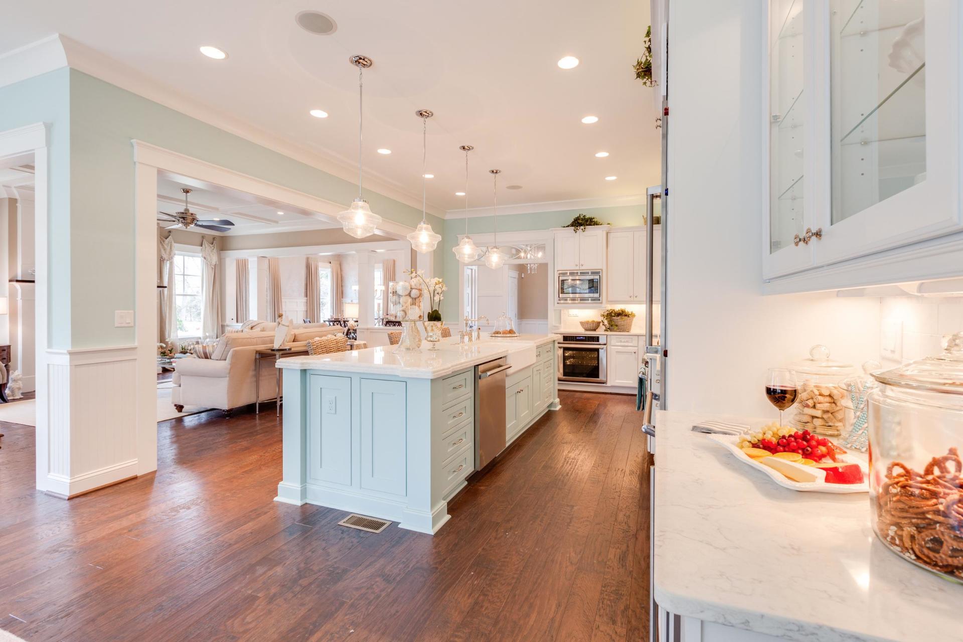 Elegant kitchen and seating area  | Living Spaces Gallery | Stephen Alexander Homes | Chesapeake, VA