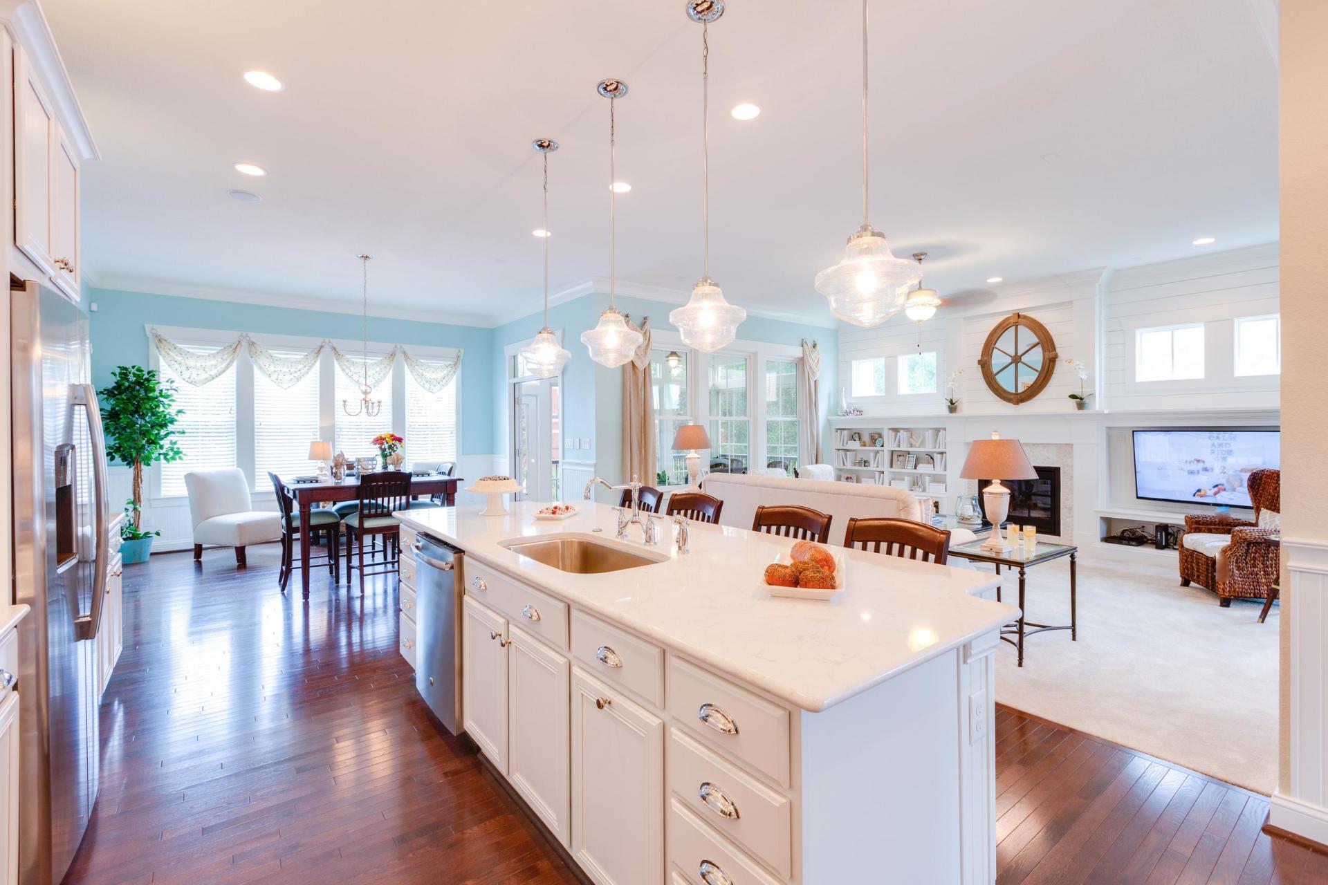 View of island in kitchen area  | Living Spaces Gallery | Stephen Alexander Homes | Chesapeake, VA