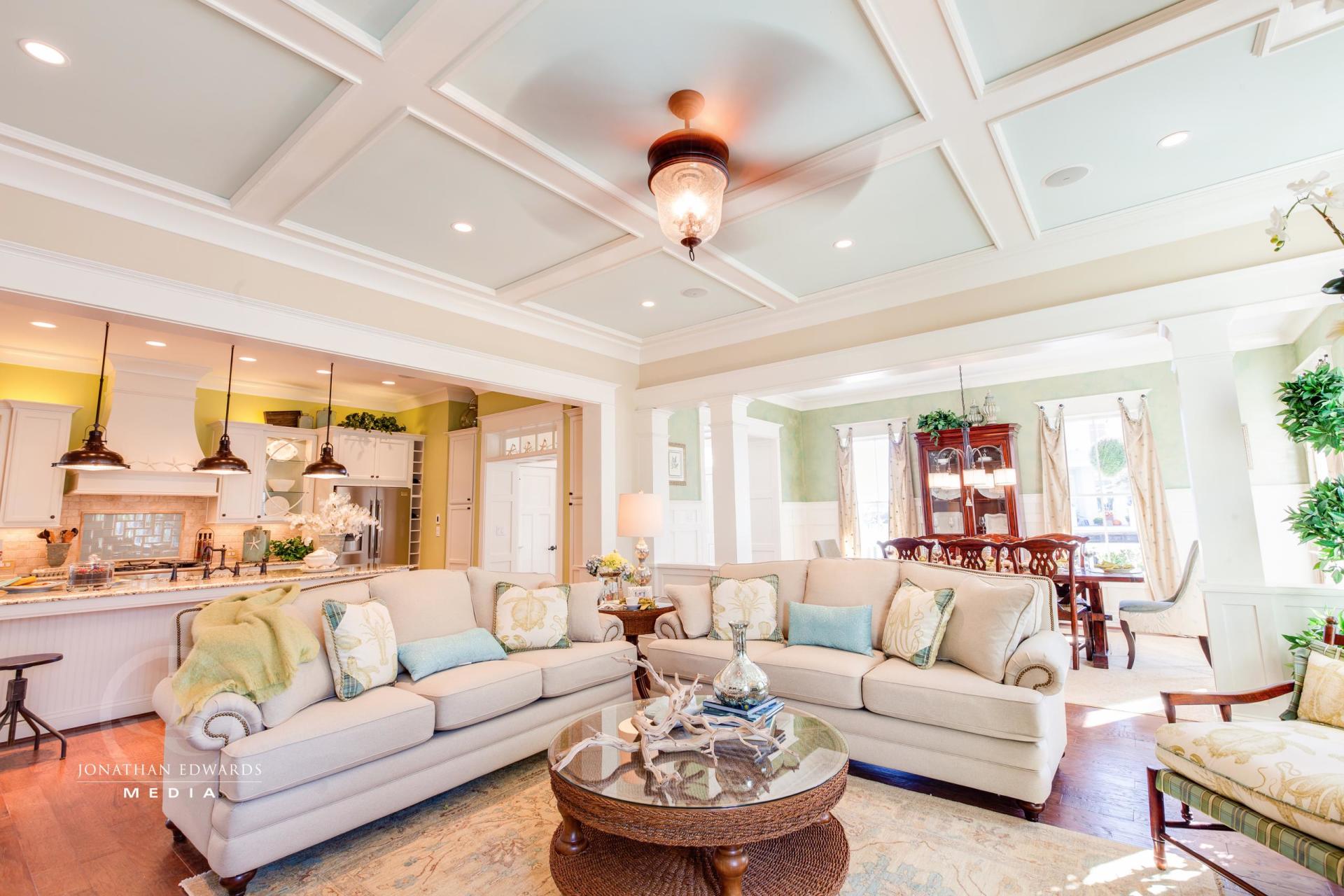 Elegant living room seating area  | Living Spaces Gallery | Stephen Alexander Homes | Chesapeake, VA