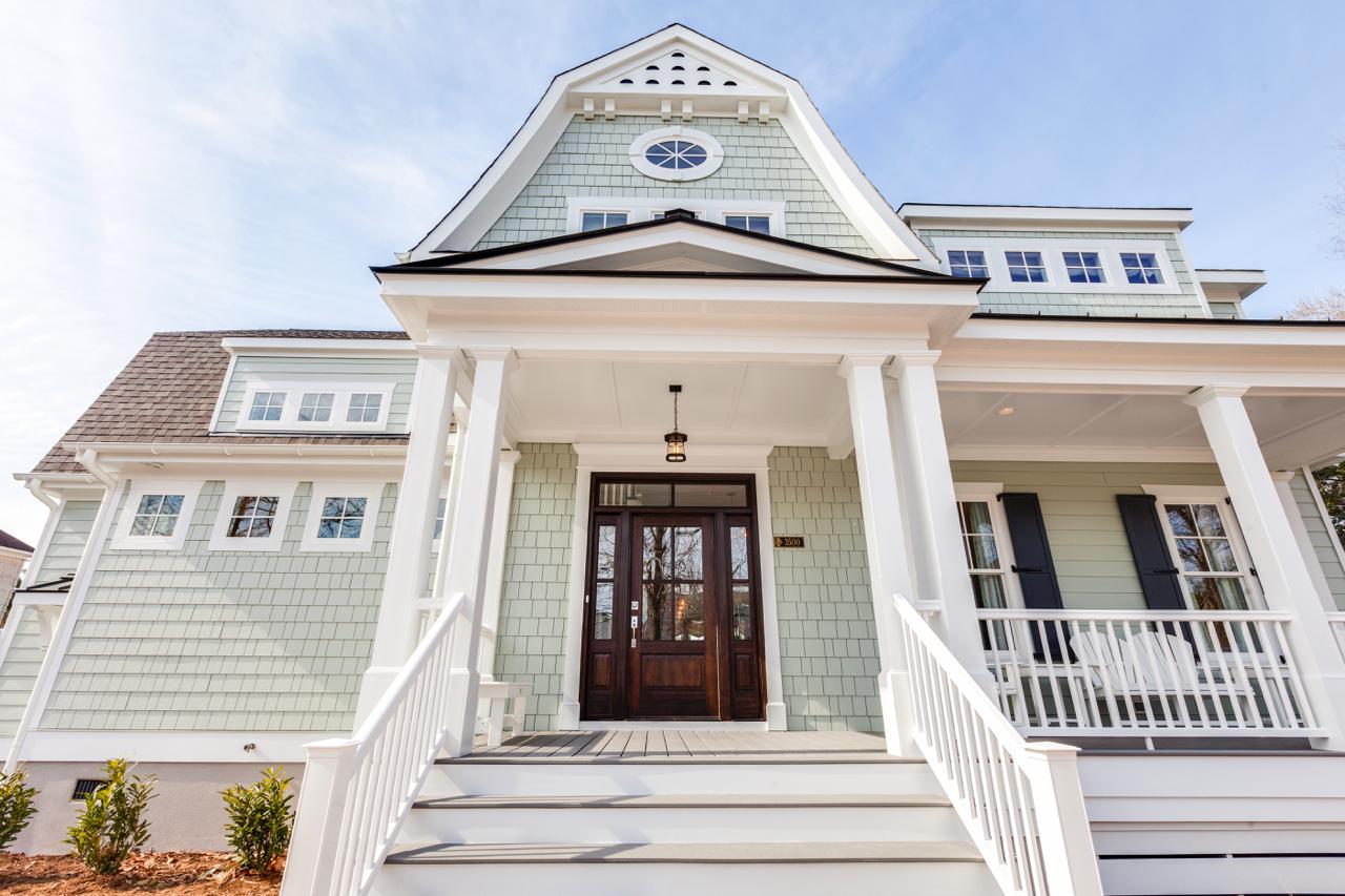 Exterior of elegant teal home | Exterior Gallery | Stephen Alexander Homes | Chesapeake, VA