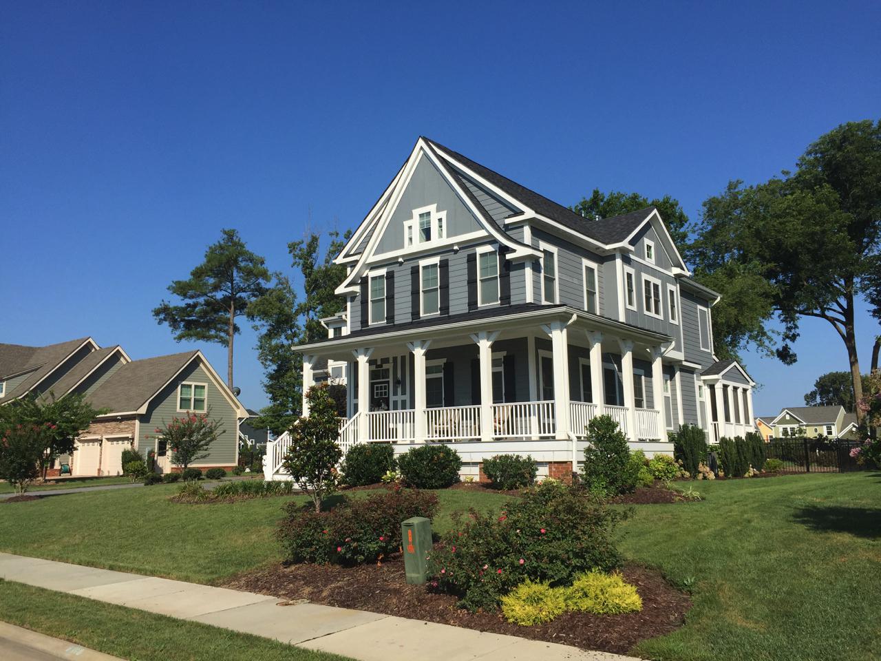 Elegant exterior of green home  | Exterior Gallery | Stephen Alexander Homes | Chesapeake, VA