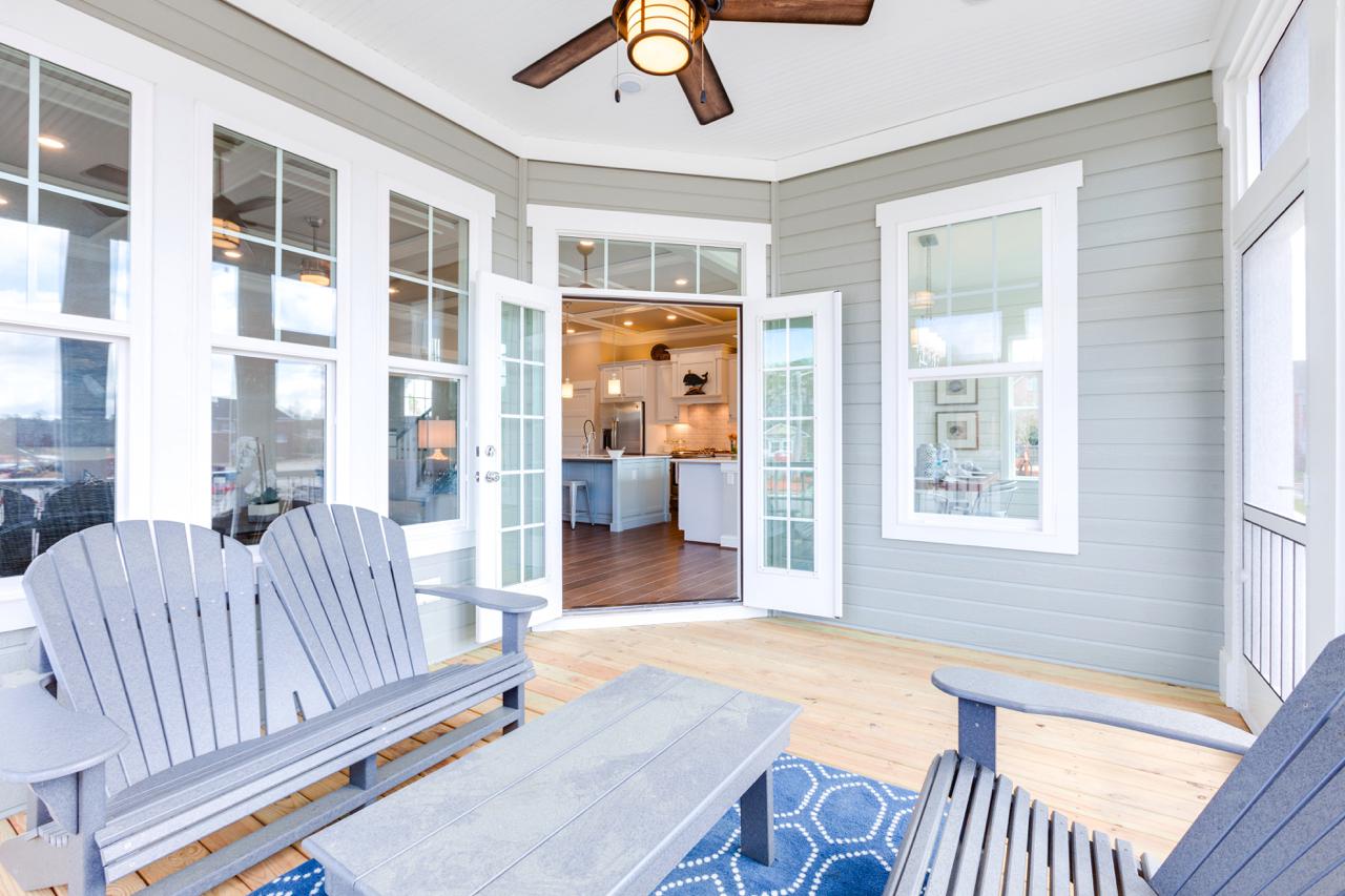 Elegant covered seating area  | Exterior Gallery | Stephen Alexander Homes | Chesapeake, VA