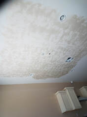 Santa Fe Texture finish on a big ceiling repair