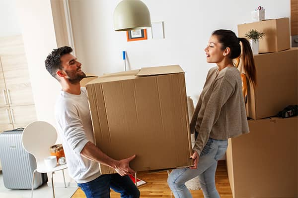Happy Residents moving into a home