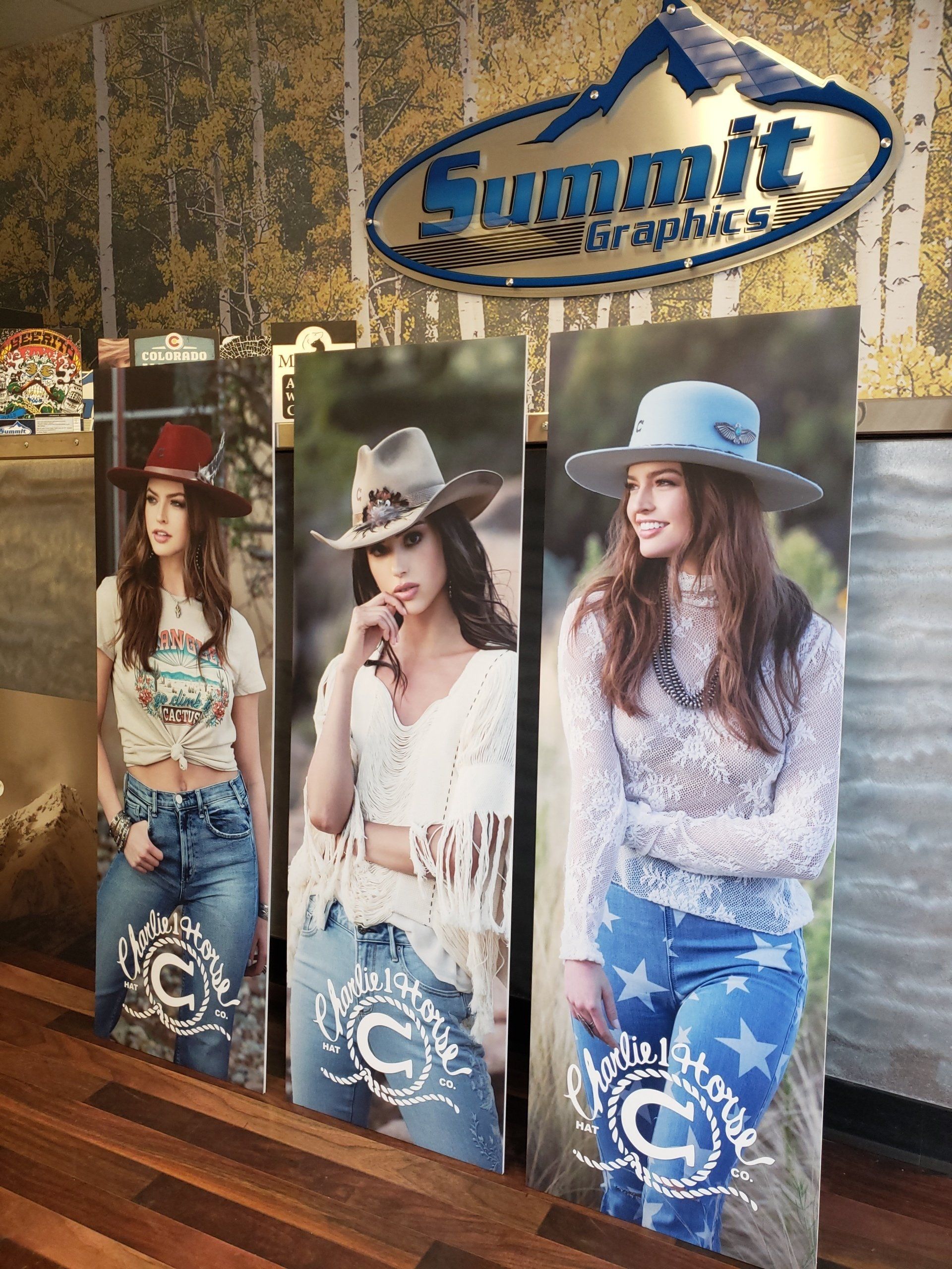 Charlie Horse Hats girls display for stores Denver Colorado