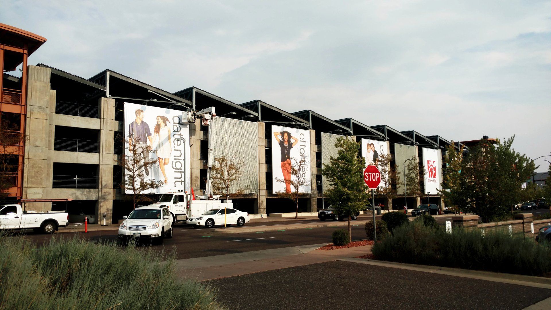 Parking Garage banners for mall large scale signage
