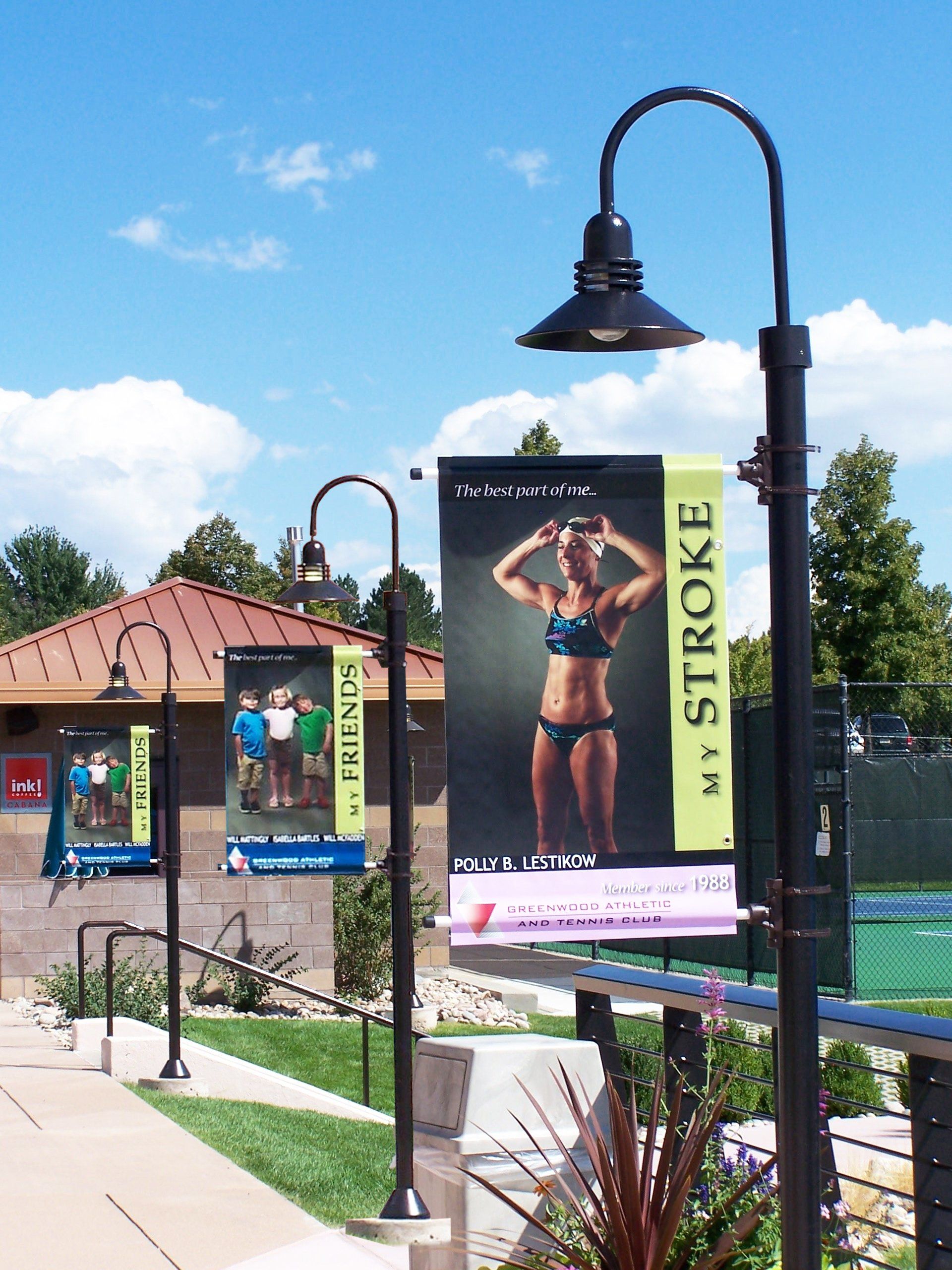 Light post hangers for street events Denver Colorado