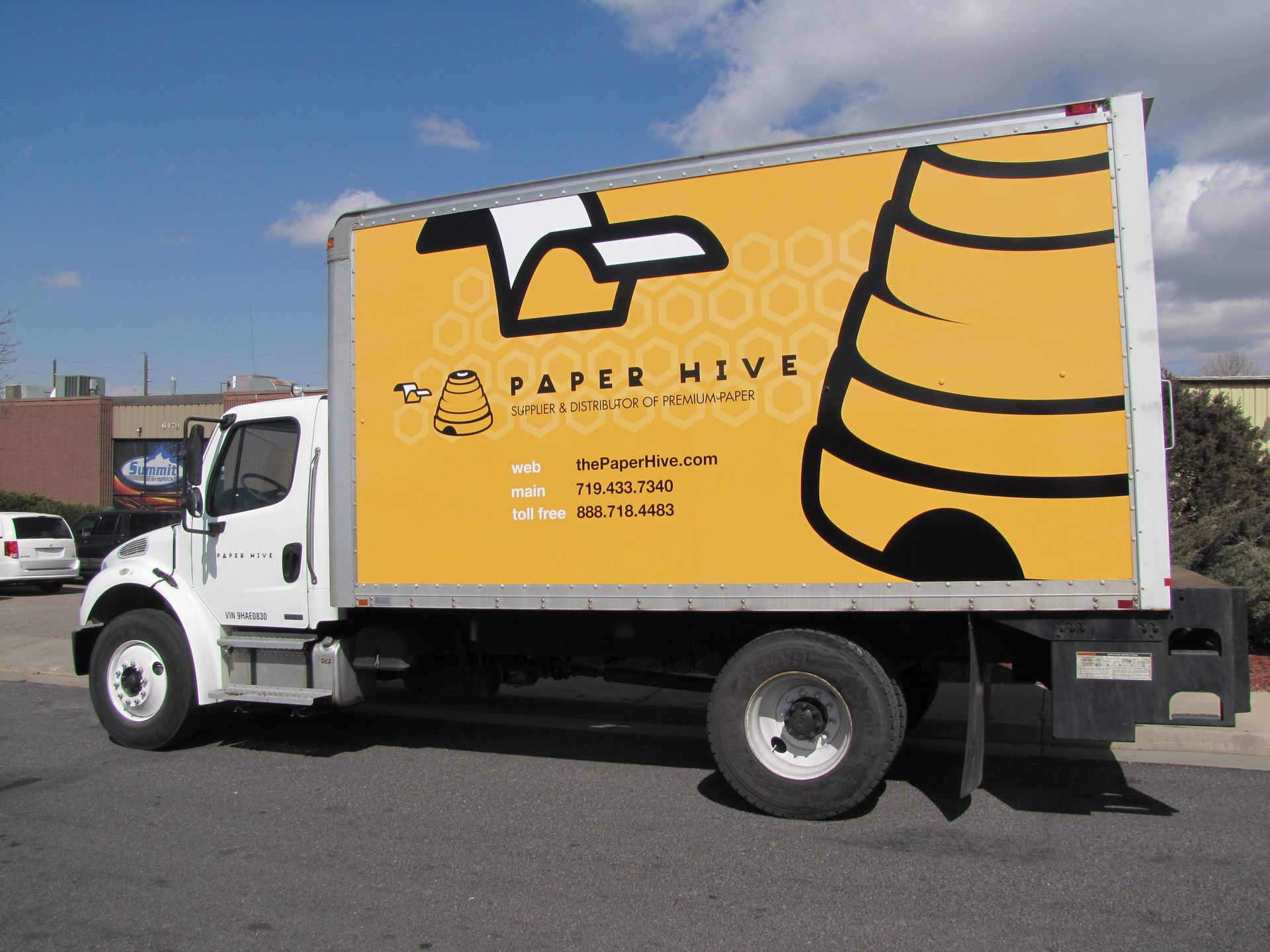 Paper Hive Box Truck Wrap in Broomfield, Colorado