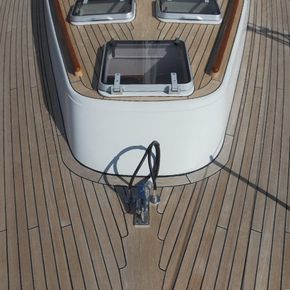 Teak decking by Sounds Marine in Waikawa Marina