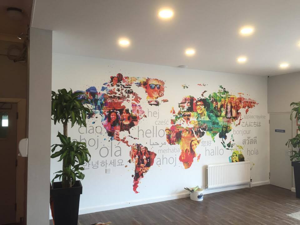 office decoration with mural