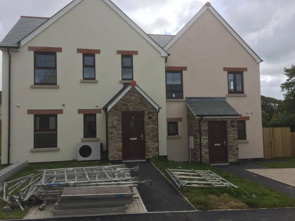 driveway in front of new build properties