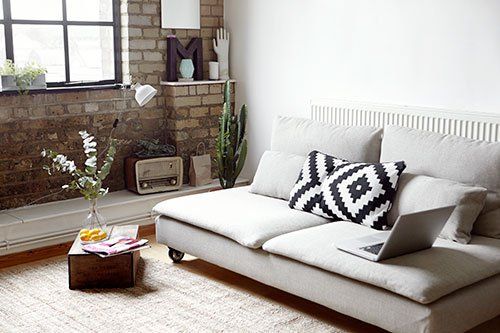 white sofa