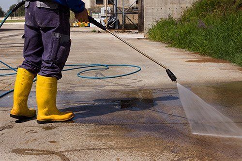 pressure washing concrete