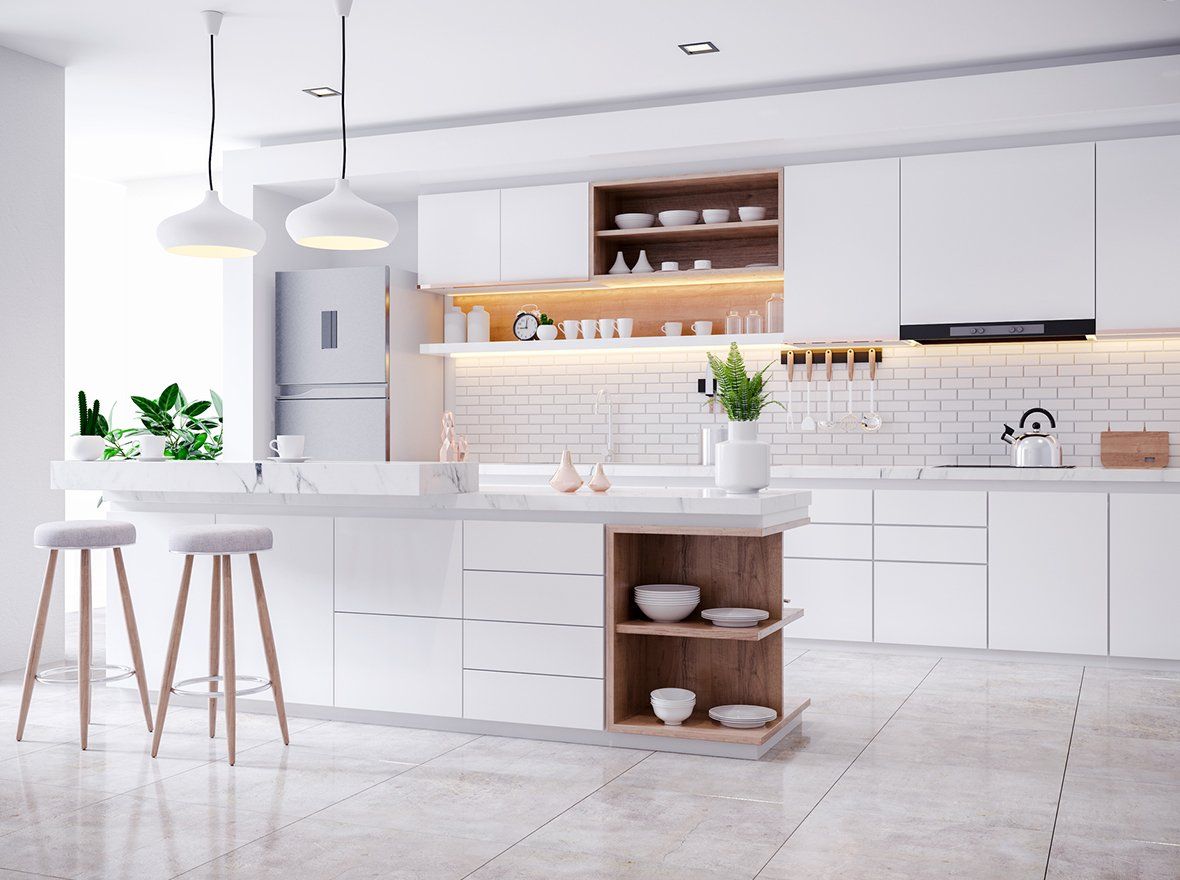Kitchen with Tile Flooring — Odessa, TX — Crenshaw Flooring Kitchen with Tile Flooring — Odessa, TX — Crenshaw Flooring