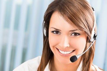 Woman talking to customer — Blueprint Copying in Bristol, VA