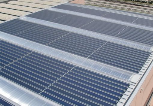 Copertura realizzata con lastra Kalzip alluminio preverniciato