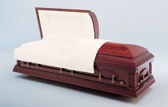 cherry wood casket
