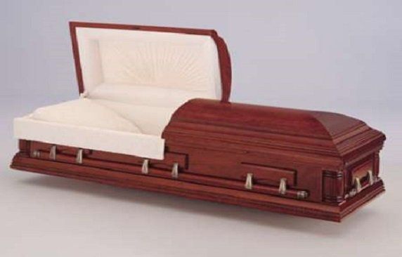 cherry wood casket