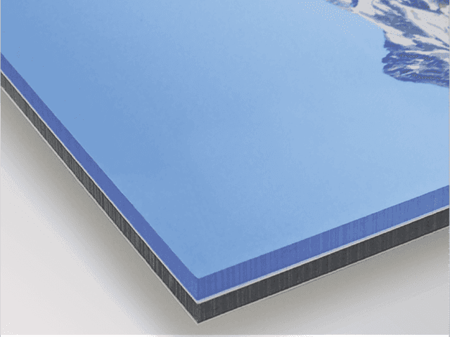 A blue-topped, multi-layered rectangular board or mat shown in a top-down isometric perspective.